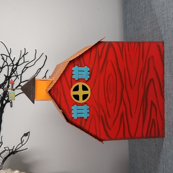 Fairy Garden Barn Tractor Set Metal Resin Indoor Outdoor Imagination Playtime - Picture 14 of 16